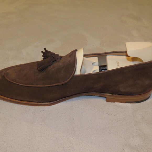 John Lobb Edmond 260784 Brown Suede Tassel Loafer 12 E NWB $1700 Shoe Trees main image 10